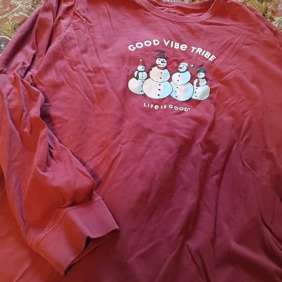 Life Is Good Holiday .. christmas..Dog T-Shirt - White, Red, Yellow - Picture 5 of 5